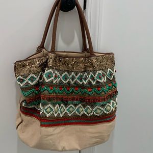 Anthropologie Jasper & Jeera beaded hobo bag.